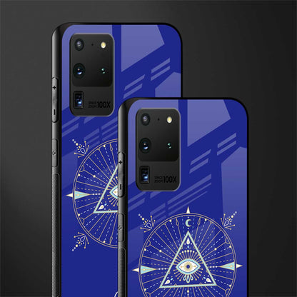 evil eye mandala blue glass case for samsung galaxy s20 ultra image-2