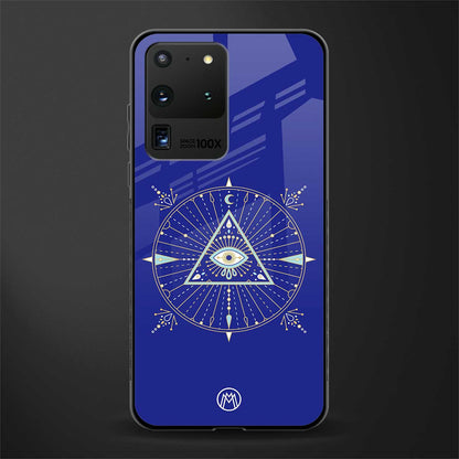 evil eye mandala blue glass case for samsung galaxy s20 ultra image