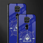 evil eye mandala blue glass case for redmi note 9 image-2