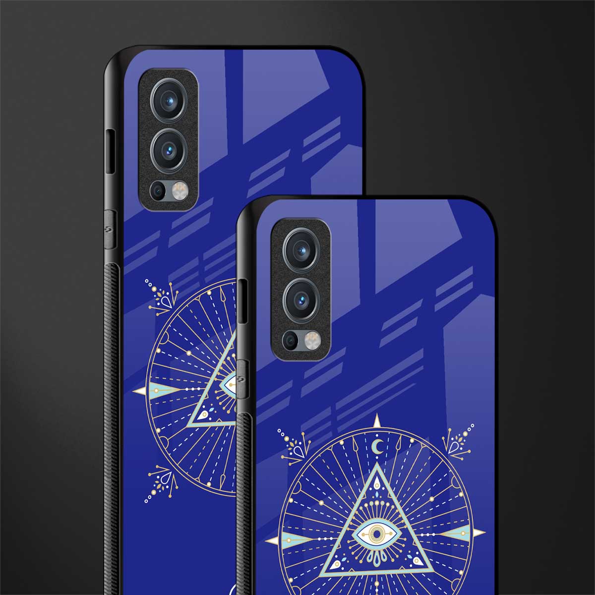 evil eye mandala blue glass case for oneplus nord 2 5g image-2
