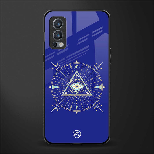 evil eye mandala blue glass case for oneplus nord 2 5g image