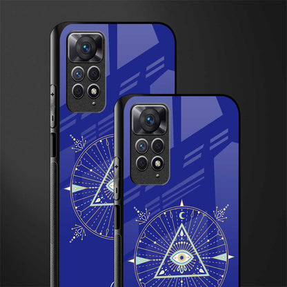 evil eye mandala blue glass case for redmi note 11s image-2