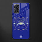 evil eye mandala blue glass case for redmi note 11 image