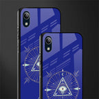 evil eye mandala blue glass case for vivo y91i image-2