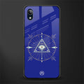 evil eye mandala blue glass case for vivo y91i image