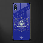 evil eye mandala blue glass case for vivo y91i image