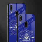evil eye mandala blue glass case for vivo y91 image-2