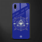 evil eye mandala blue glass case for vivo v11 pro image