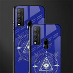 evil eye mandala blue glass case for vivo y30 image-2