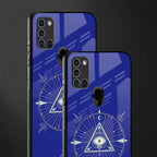 evil eye mandala blue glass case for samsung galaxy a21s image-2