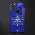 evil eye mandala blue glass case for samsung galaxy a21s image