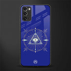 evil eye mandala blue glass case for samsung galaxy note 20 image