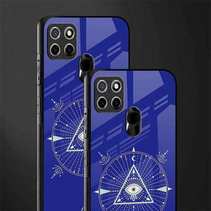 evil eye mandala blue glass case for realme c25 realme c25s image-2