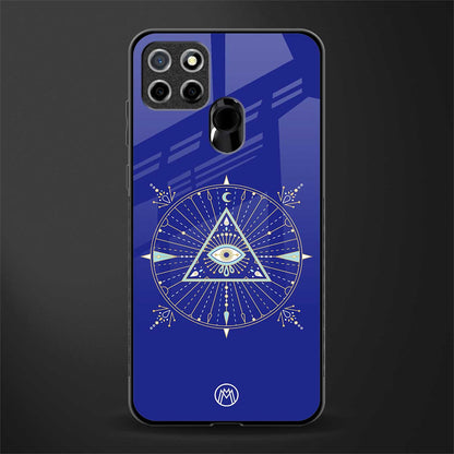 evil eye mandala blue glass case for realme narzo 30a image