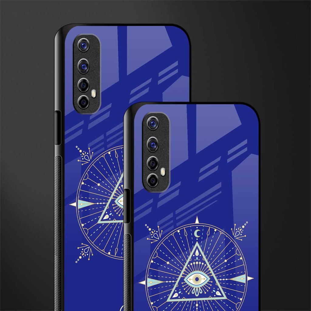evil eye mandala blue glass case for realme narzo 20 pro image-2