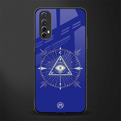 evil eye mandala blue glass case for realme narzo 20 pro image