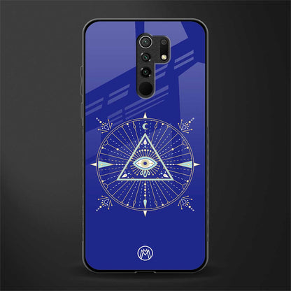 evil eye mandala blue glass case for redmi 9 prime image