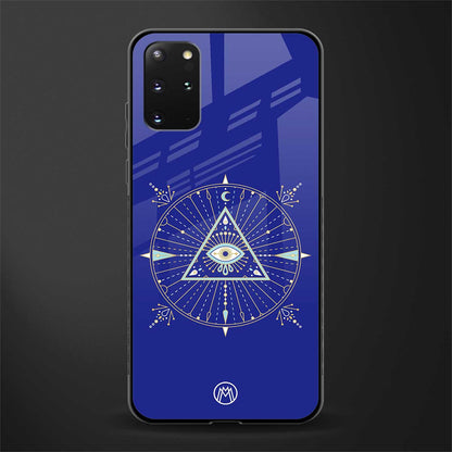 evil eye mandala blue glass case for samsung galaxy s20 plus image