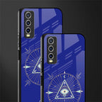 evil eye mandala blue glass case for vivo y20i vivo y20t image-2