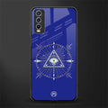 evil eye mandala blue glass case for vivo y20i vivo y20t image