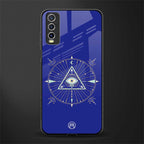 evil eye mandala blue glass case for vivo y20i vivo y20t image