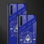 evil eye mandala blue glass case for oppo f15 image-2