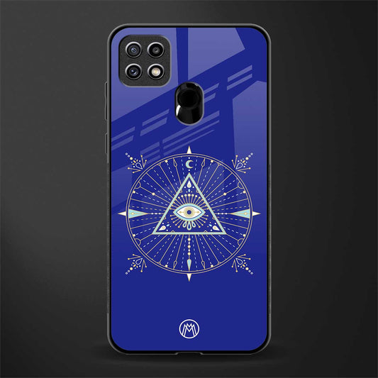 evil eye mandala blue glass case for oppo a15s image