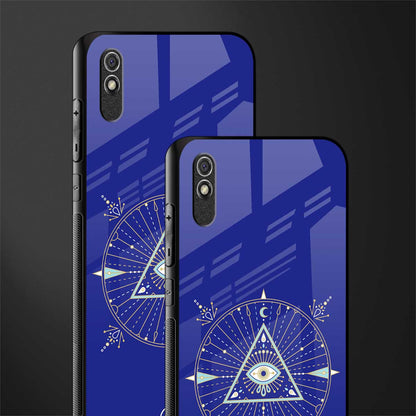 evil eye mandala blue glass case for redmi 9i image-2
