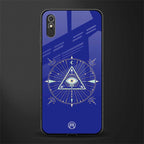 evil eye mandala blue glass case for redmi 9i image