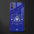 evil eye mandala blue glass case for redmi 9a image