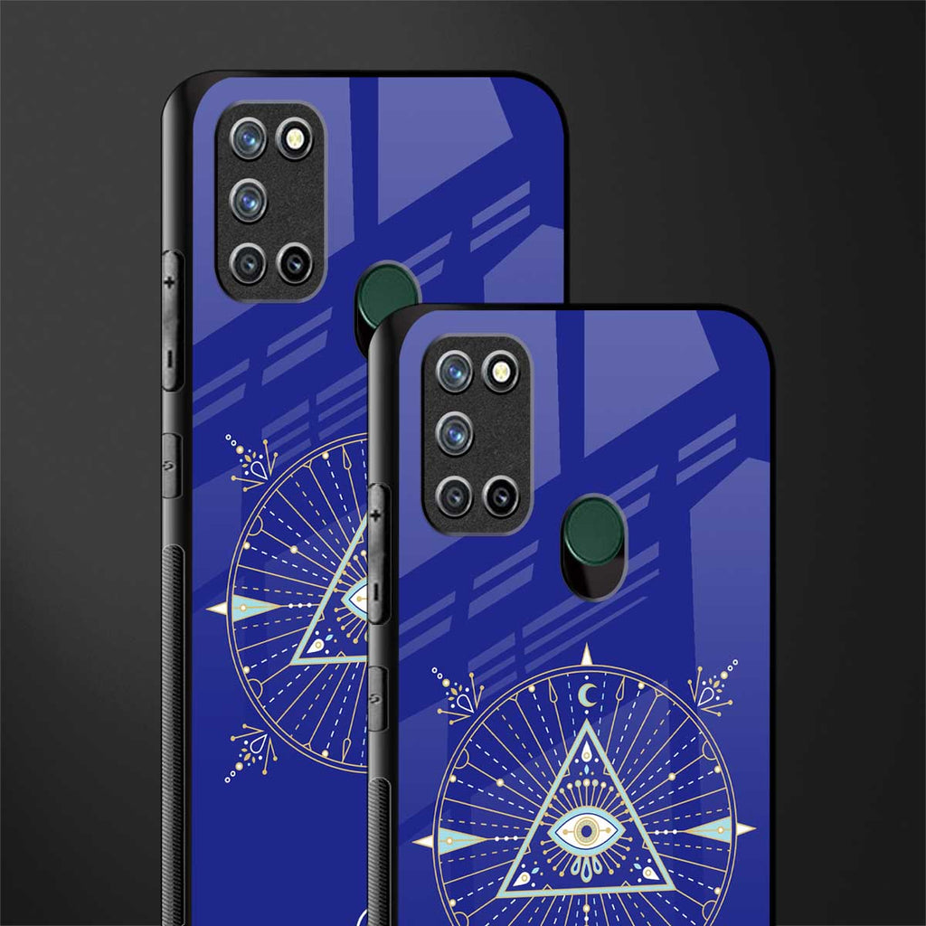 evil eye mandala blue glass case for realme 7i image-2