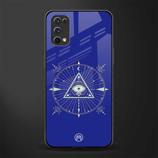 evil eye mandala blue glass case for realme 7 pro image