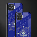 evil eye mandala blue glass case for oppo f17 image-2
