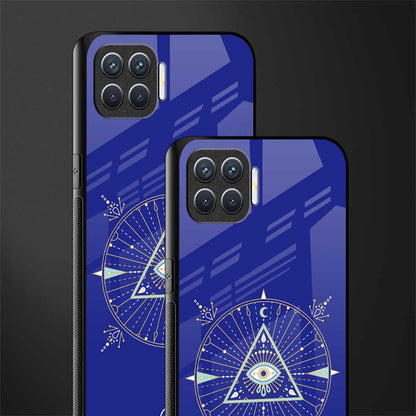 evil eye mandala blue glass case for oppo f17 image-2