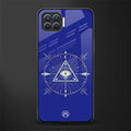 evil eye mandala blue glass case for oppo f17 image