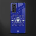 evil eye mandala blue glass case for vivo v20 se image