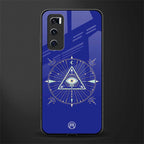 evil eye mandala blue glass case for vivo v20 se image