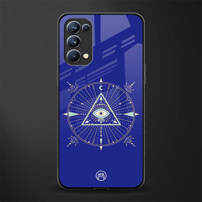 evil eye mandala blue glass case for oppo reno 5 pro image