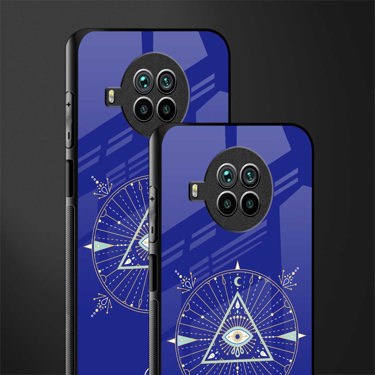evil eye mandala blue glass case for mi 10i image-2