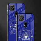 evil eye mandala blue glass case for poco c31 image-2