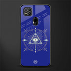 evil eye mandala blue glass case for poco c31 image