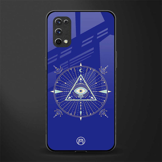 evil eye mandala blue glass case for realme x7 pro image