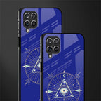 evil eye mandala blue glass case for samsung galaxy a12 image-2