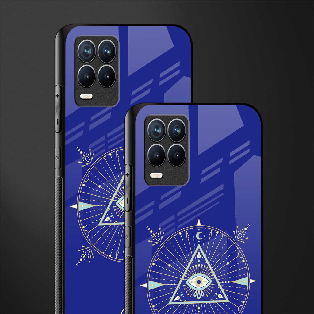 evil eye mandala blue glass case for realme 8 4g image-2