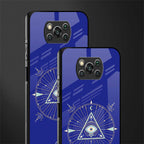 evil eye mandala blue glass case for poco x3 image-2