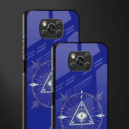 evil eye mandala blue glass case for poco x3 pro image-2