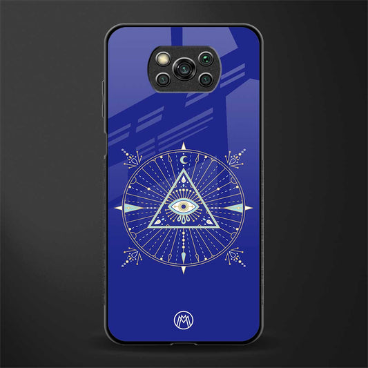 evil eye mandala blue glass case for poco x3 pro image