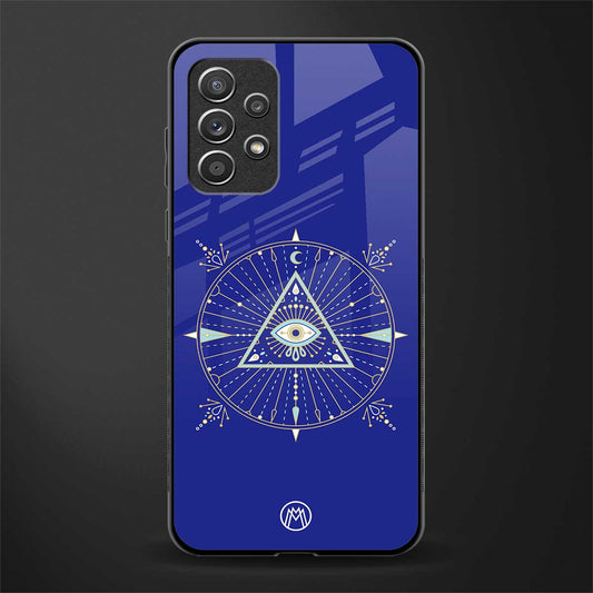 evil eye mandala blue glass case for samsung galaxy a52 image