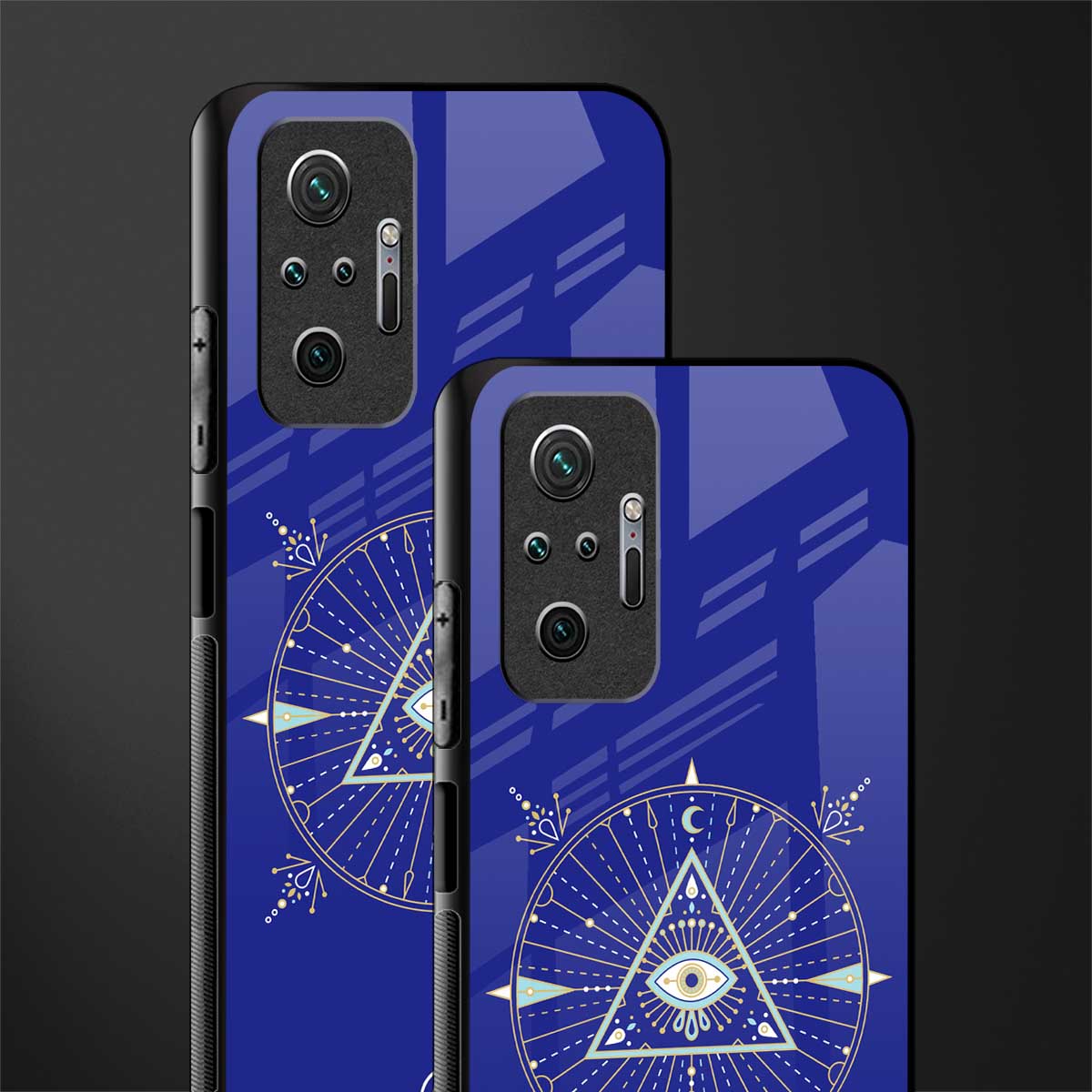 evil eye mandala blue glass case for redmi note 10 pro max image-2
