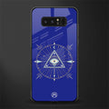 evil eye mandala blue glass case for samsung galaxy note 8 image